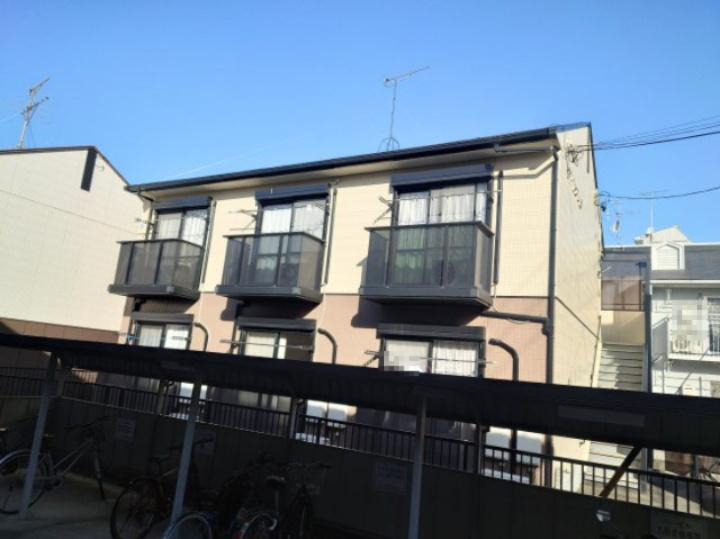 売一棟アパート　サンパレス小鹿　静岡市駿河区小鹿の外観|バルコニーが南側で陽当たり良好！