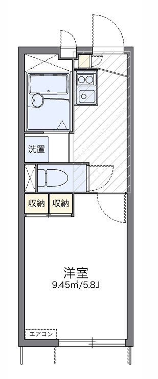 レオパレスヴィラージュ長洲Ⅱの間取り