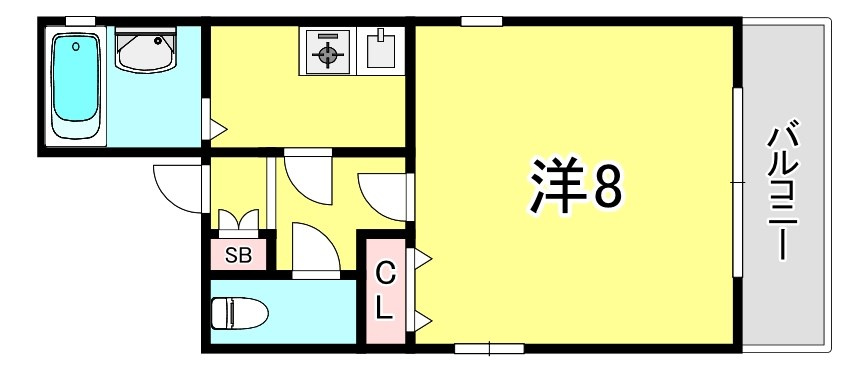 ラムール西上橘通の間取り