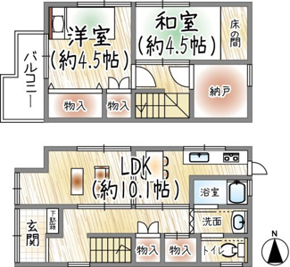 【間取り】 | 井口堂3丁目 | 間取り