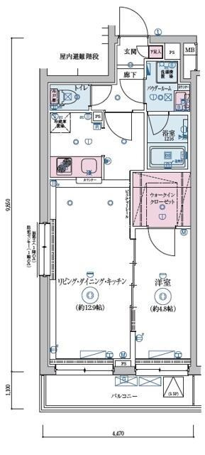リヴシティ恵比寿 の間取り