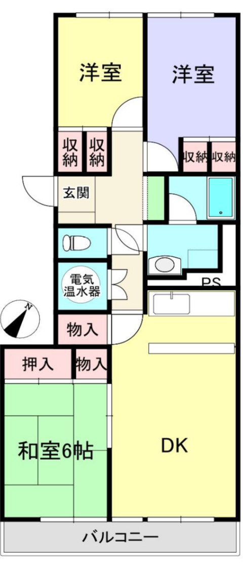 柏ハイム　3号棟の間取り