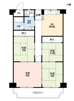 【間取り】 | ローレルハイツ茨木総持寺2号棟
