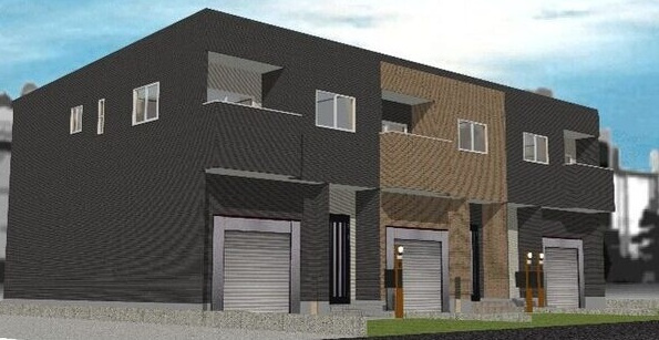 仮）八家町　ファミリー向け インナーガレージハウス賃貸住宅の外観