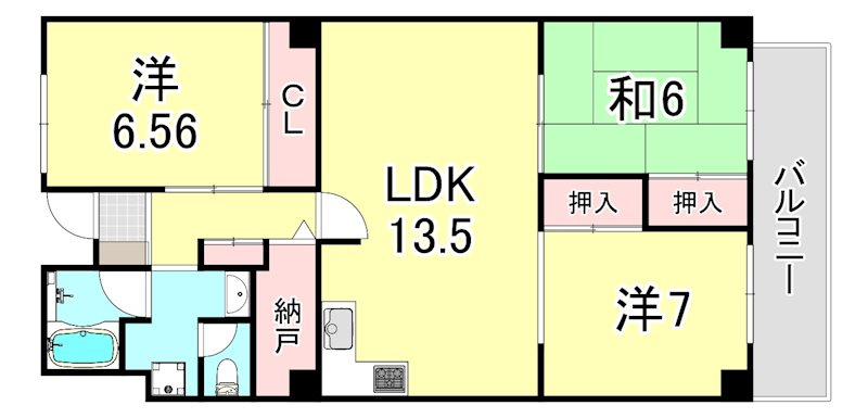 御影アーバンライフの間取り
