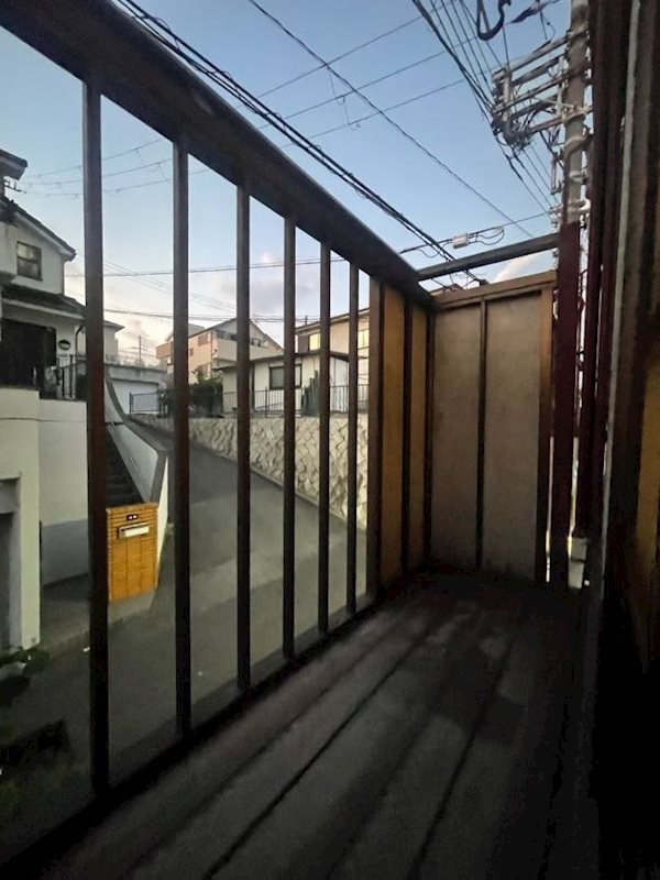吉岡ハイツのバルコニー