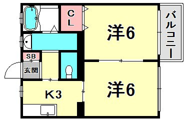 中山手ガーデンパレスＣ棟の間取り