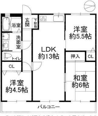 六甲篠原マンションの間取り