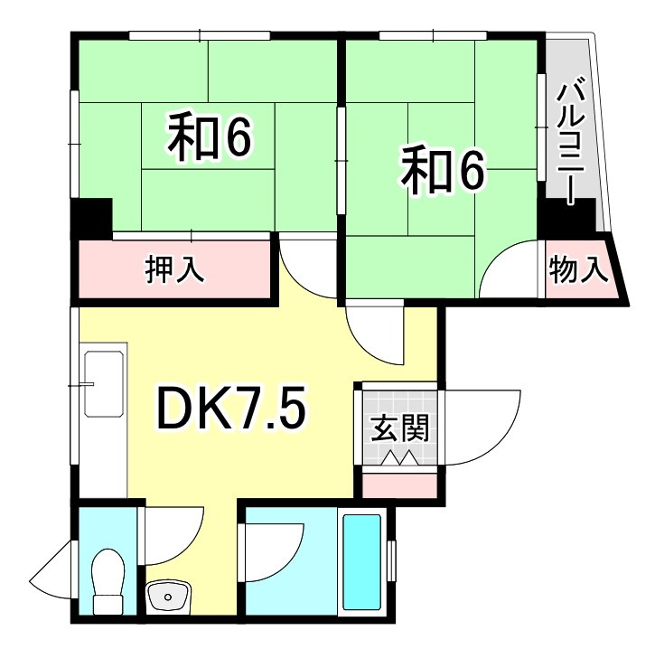 植野マンションの間取り