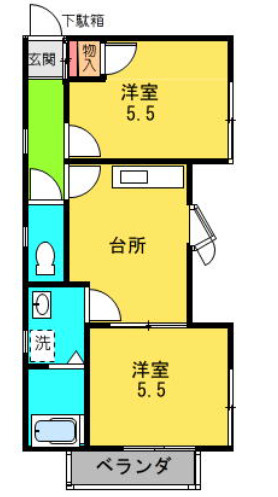松本ハイツの間取り