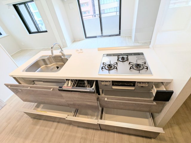 コスモ上野ロイヤルフォルムのキッチン|～食器洗浄乾燥機付のキッチン写真～