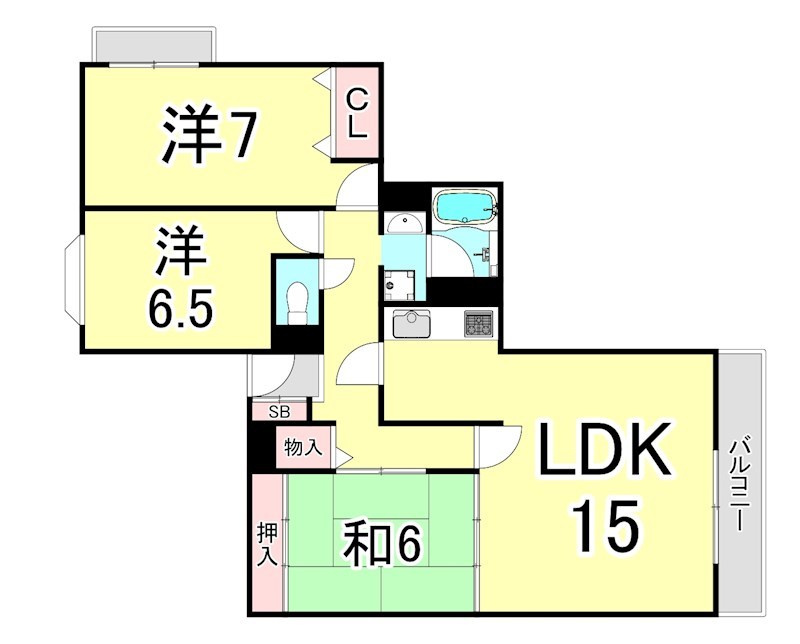 上ヶ原TWENTYEIGHTの間取り
