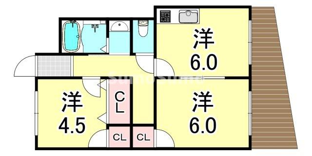 綱崎マンションの間取り