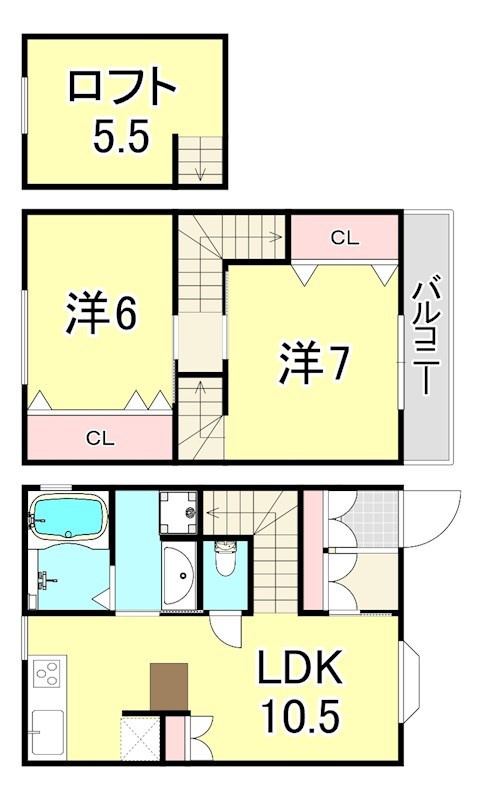 日暮通１丁目貸家の間取り