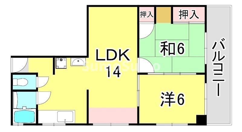 赤浦マンションの間取り