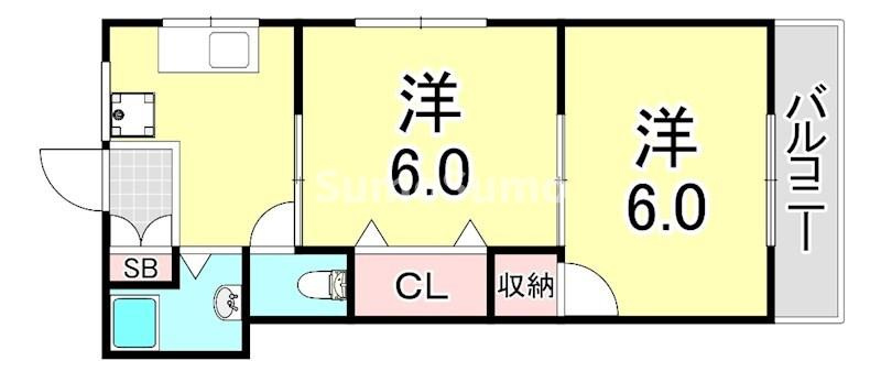 須磨南ハイツの間取り