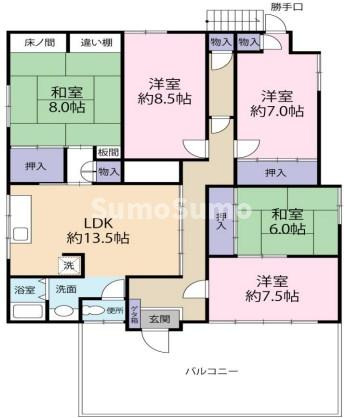 鶯橋マンションの間取り