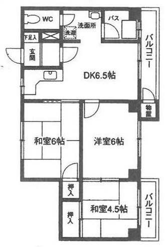 金盃第2ビル高羽荘の間取り