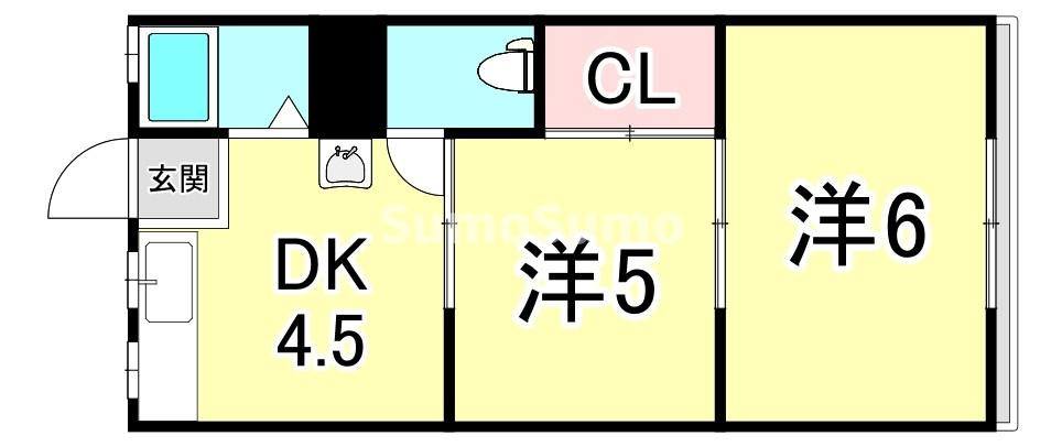 門戸東ハイツの間取り