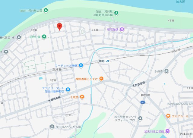 【地図】 | 加古川市新神野５期（全1棟）新築