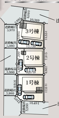 【区画図】 | 本庄市下野堂第6　クレイドルガーデン　新築戸建　全3棟　3号棟