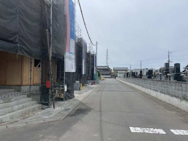 【前面道路含む現地写真】 | 本庄市下野堂第6　クレイドルガーデン　新築戸建　全3棟　3号棟 | 4/5撮影