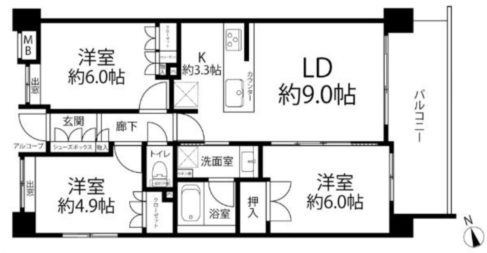アンビシャス松戸の間取り