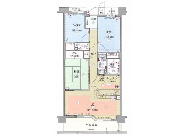 【間取り】 | パデシオン山科夢ヶ丘