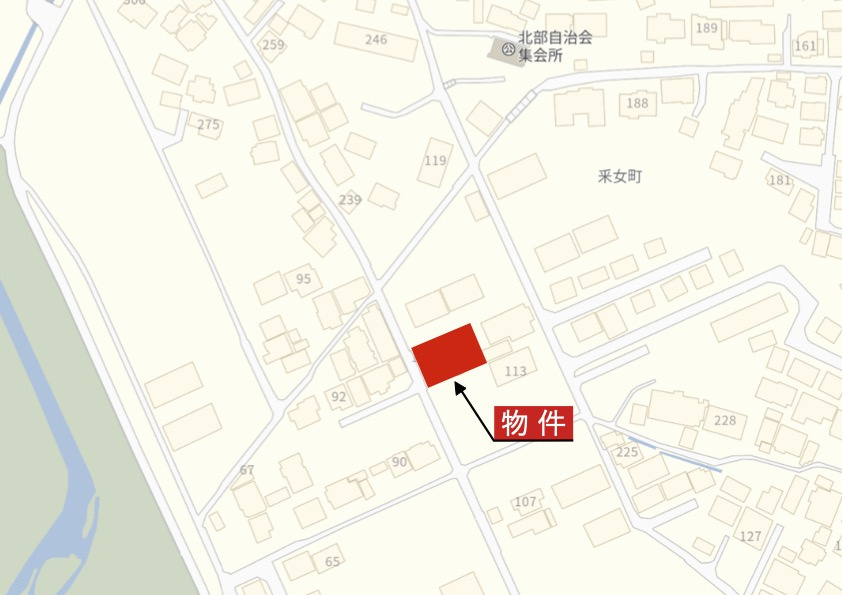四日市市釆女町《全2区画》の地図|詳細Map