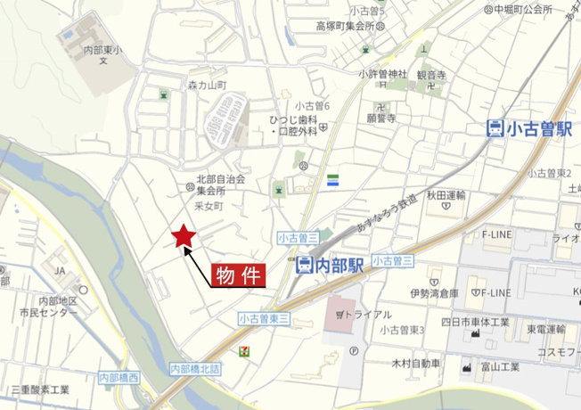 【地図】 | 四日市市釆女町《全2区画》 | 広域Map