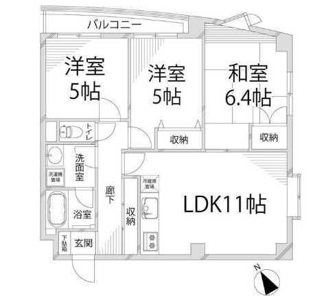 恵美酒Gマンションの間取り