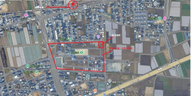 原水大型開発分譲地/隣地の地図