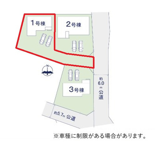 ケイアイフィット　水戸市元吉田町　14期 　1の区画図|内覧可能です。ご予約はHPから、またお電話でも、お気軽にどうぞ。