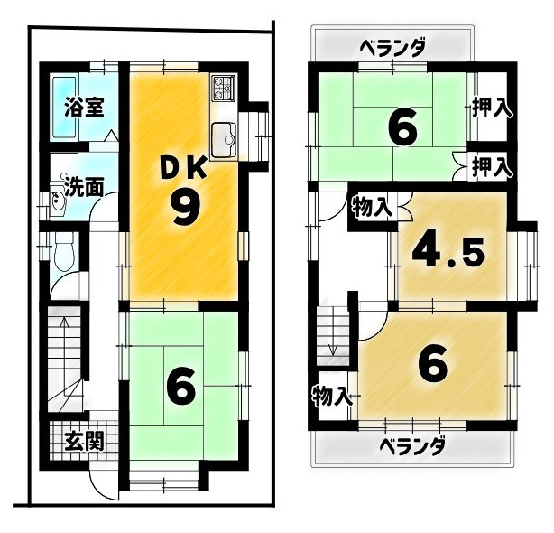 突抜町の間取り
