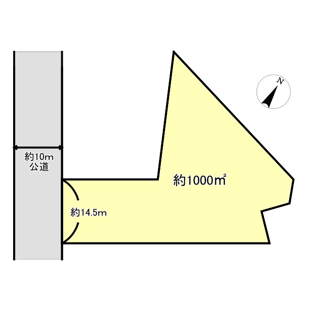 東松山市松葉町４丁目の売地の土地図|広々1000㎡！共同住宅や事務所用地も余裕をもって建設できます。