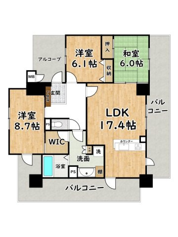 アルファステイツ東今宿の間取り