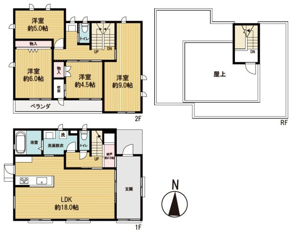 【間取り】 | 邑楽郡大泉町吉田中古住宅　屋上付き！