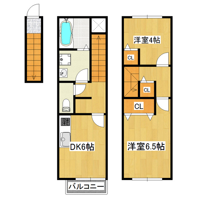 ウラノス小松川の間取り|人気のオールフローリングです。