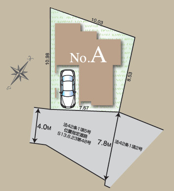 板橋区仲町　認定低炭素住宅　太陽光パネル×SECOM完備　大型省エネ邸宅の区画図