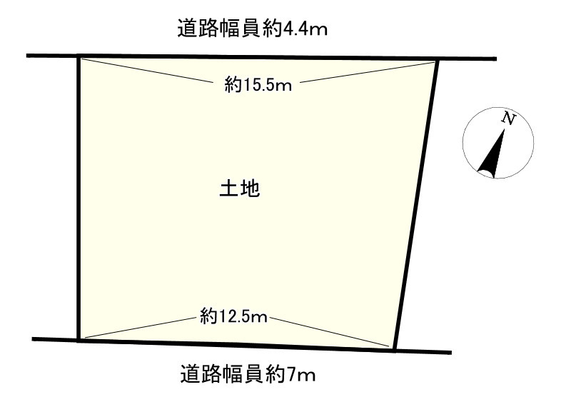 近江八幡市末広町　売土地の土地図
