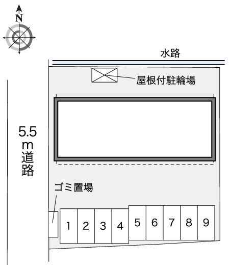 福岡市東区土井１丁目のアパートの区画図