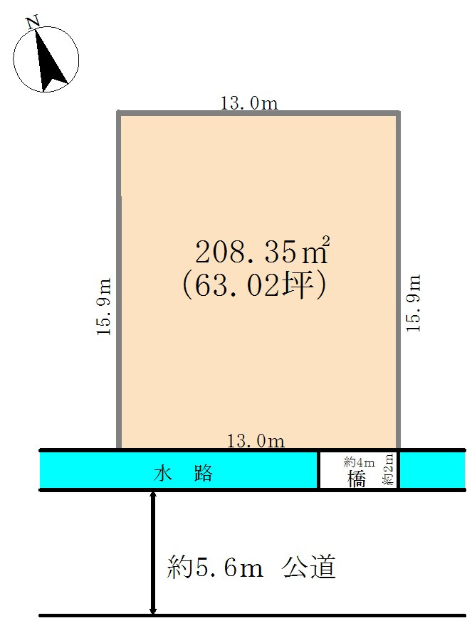 東松山市六反町　土地の土地図