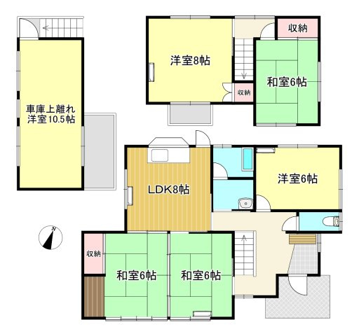 浜野三丁目事務所付き戸建ての間取り