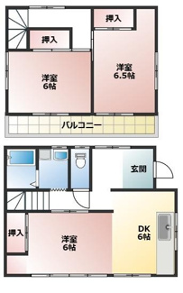 【間取り】 | 柳貸家 | 3DKです