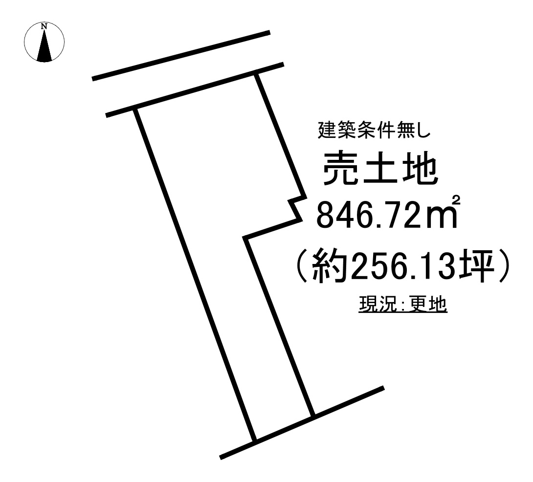 植田町中央一丁目 売土地の土地図