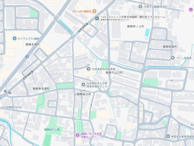京都市伏見区醍醐下山口町　第1期　新築一戸建ての地図