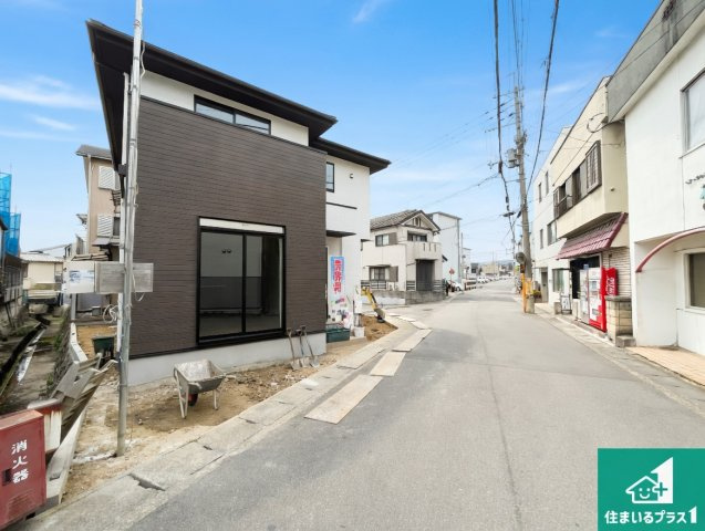 京都市伏見区醍醐下山口町　第1期　新築一戸建ての前面道路含む現地写真|周辺は落ち着いた街並みの住宅地！子育てがしやすい住環境です！まだ未完成ですが、現地でしかわからない事もございます。是非一度ご覧ください。