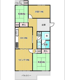 【間取り】 | 鈴が峰第４住宅１０号棟