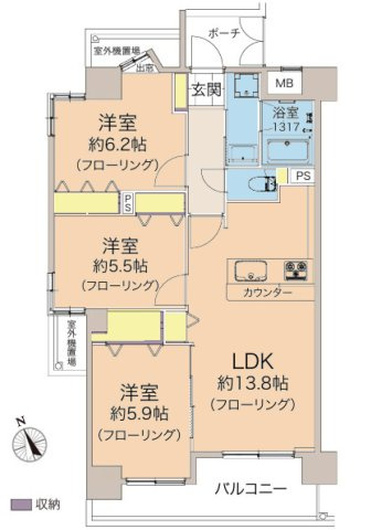 藤和ハイタウン天満橋の間取り