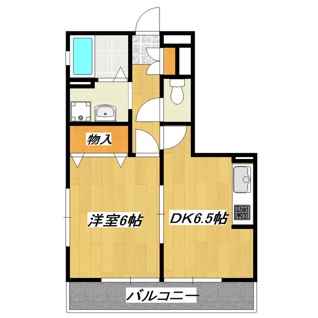 リブェールの間取り|清潔感のあるお風呂です♪